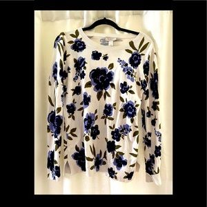 Loft floral sweater. Size M